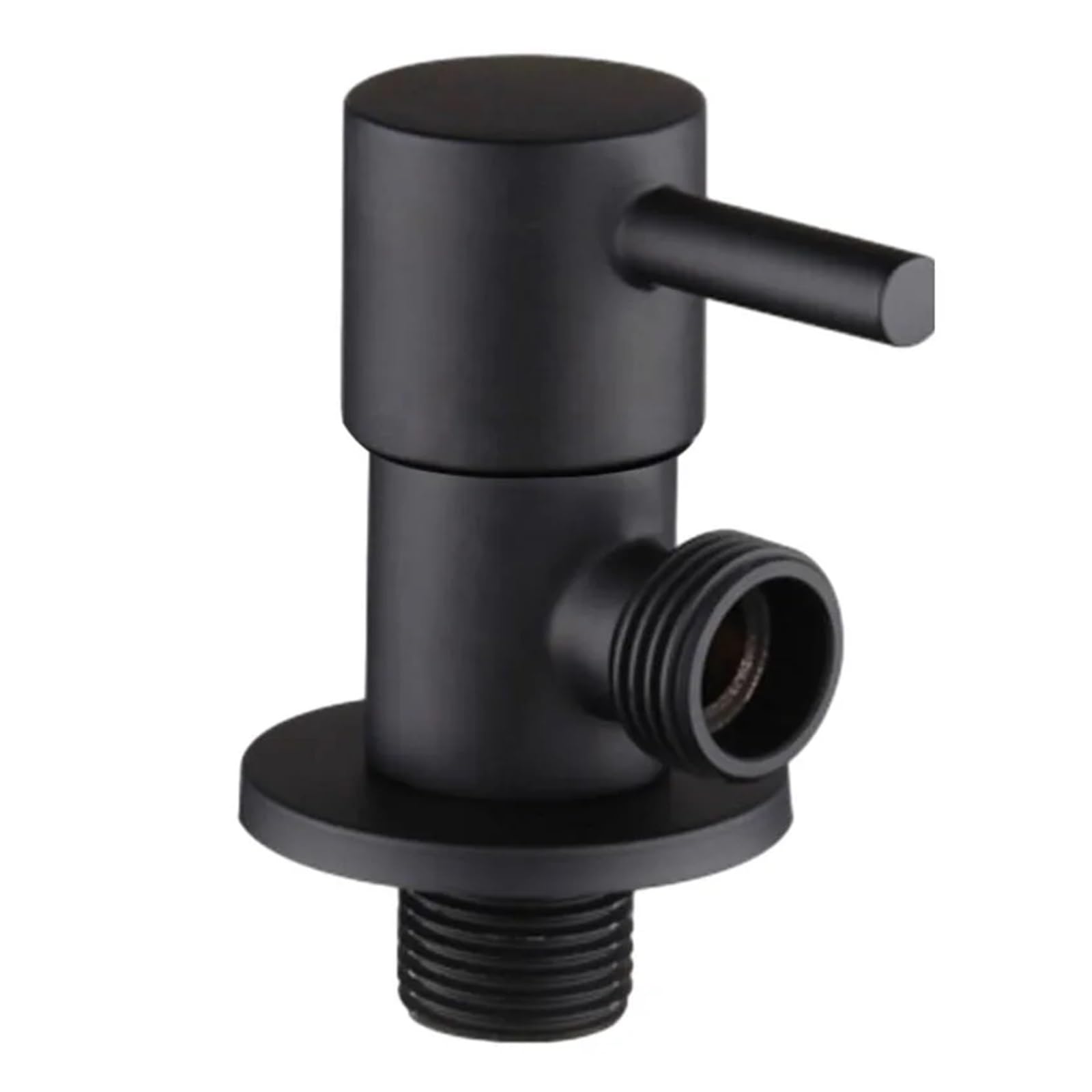 tap Angle Valve, Pure Copper Faucet Triangle Valve Angle Water Inlet Check Cold and Hot Heater Toilet Core Switch Valve(Black)(Black)