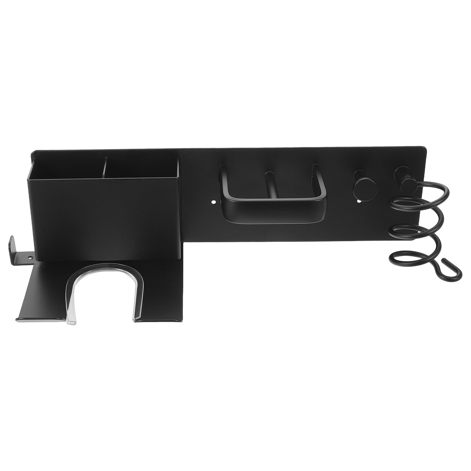 Genérico Soporte de Secador de Pelo de Pared Adhesivo en Plástico y Hierro para Accesorios de Peinado en Tocador o Salón, Diseño Sencillo Marcas