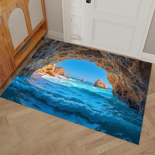 Tapis de sol absorbant 80x120 paillasson entrée pour sol propre - 2
