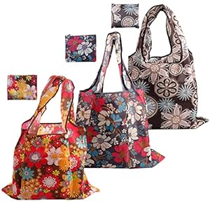 3 Pcs Large Foldable Shopping Tote Bag, Reusable Eco Waterproof Tote Shopping Bag Grocery Shopping Cloth Bags Easter…