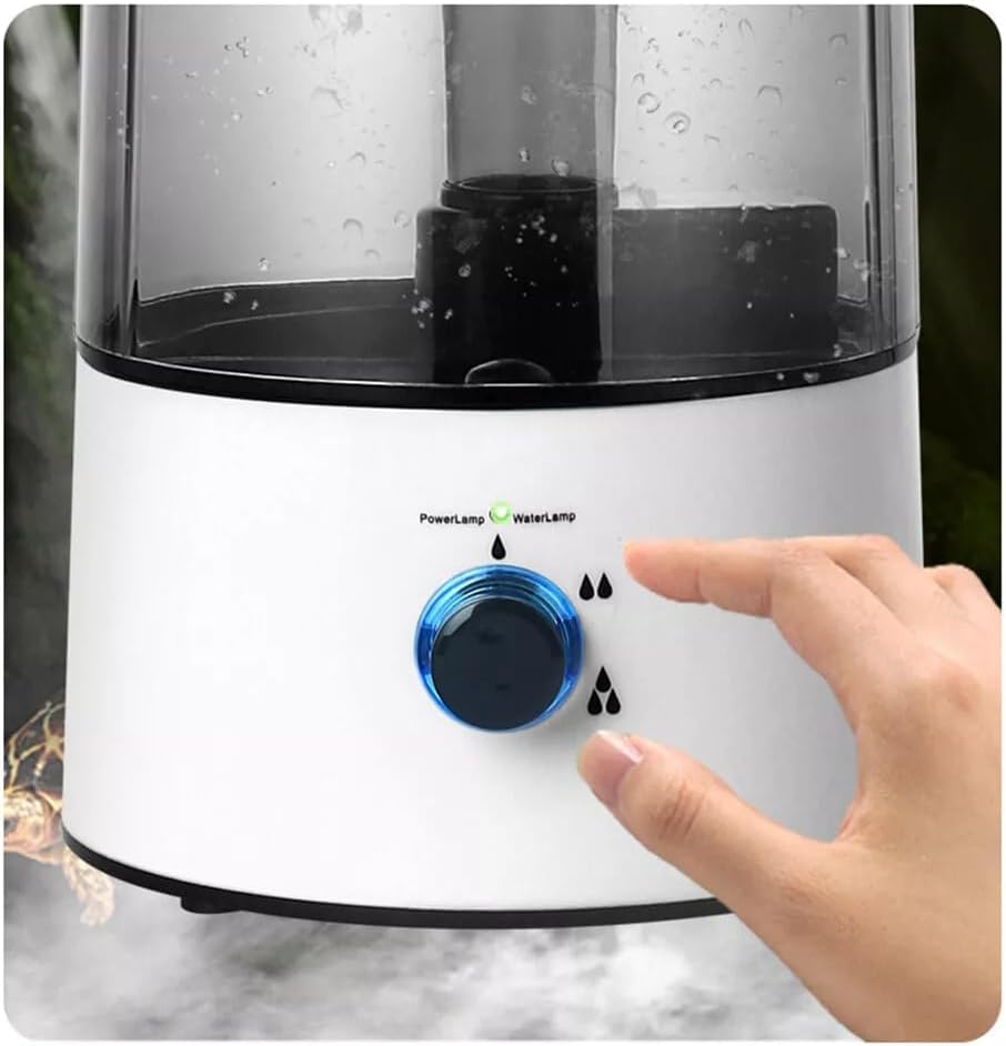 Reptile Humidifier, 4L Fogger Fog Machine for Reptile Terrarium Tank, 110V Cool Mist MisterAdjustable Fog for Reptiles and Amphibians Such as Geckos Snakes Turtles Tortoises Lizards or Frogs Toads