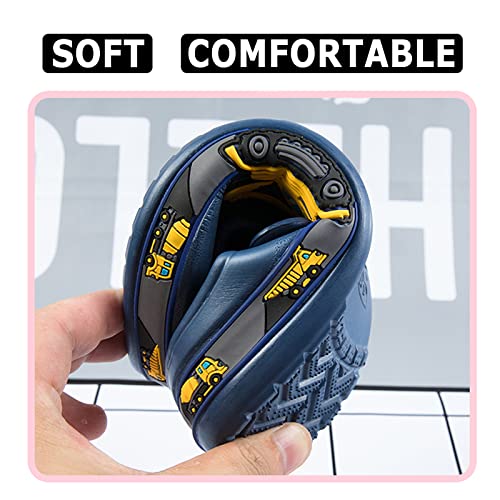 Fliozy Kids Cute Garden Clogs Boys Girls Eva Cartoon Summer Slip On Sandals Toddlers Beach Pool Shower Slippers Navy 25 #TOP4