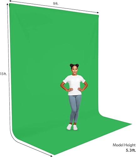 Miniatura 1 de LimoStudio AGG3058 - Pantalla de fondo gris de 9 x 15 pies, fondo de fotos para sesión de fotos, tela de alta densidad de 150 GSM, reutilizable de