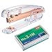 Maxdot Acrylic Stapler Rose Gold Desktop Stapler with 1000 Pieces Rose Gold Staples for Office Desk Accessory (Rose Gold)