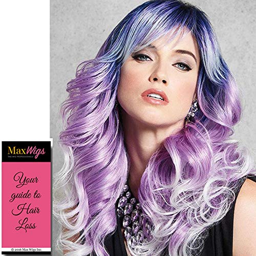 Arctic Melt Fantasy Wig - Hairdo 17.50" Long Rooted Waves Midnight Blue to Purple Tru2Life 100% Heat Friendly Synthetic Curl or Straighten Breathable Cap Womens Adventurous Night Club Peluca de Morado