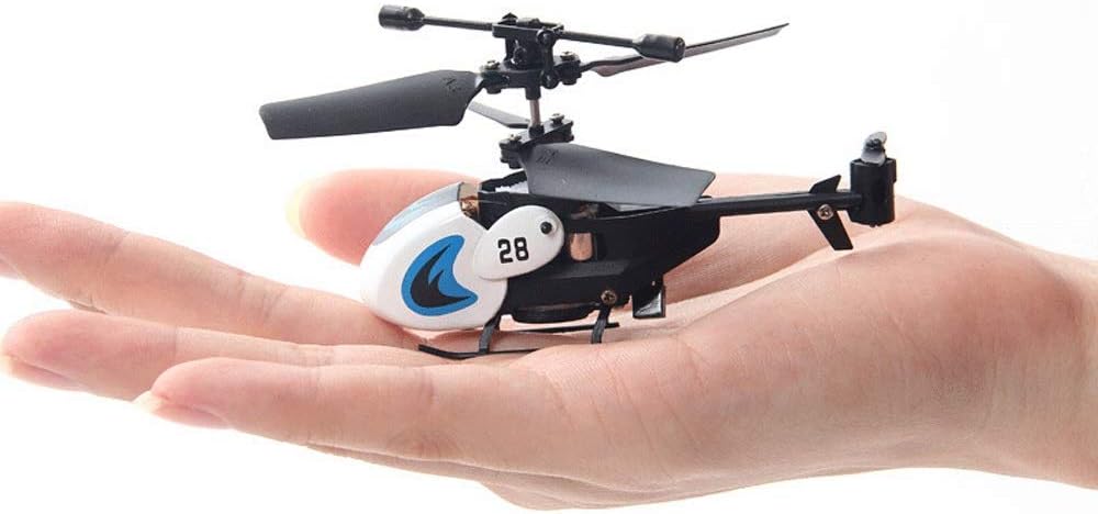 YAMMY Mini Drone Portable Flying RC Helicopte 3CH Channel Gyro Helicóptero con cabrestante Cesta de Transporte Iluminación LED de Colores Intermitente R (Coche Inteligente)