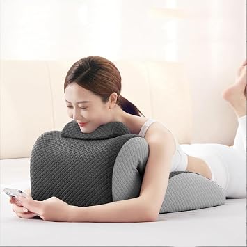 Memory Foam Support Pillow for Couples, Couples Pillow for Intimacy, Pillow to Support Breasts or Raise HIPS, Recovers After Impact, Provides Intimacy Support (Beige gray)