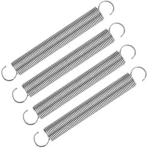 GUNGY Edelstahl Zugfedern 80mm mit Haken, 4 Stück