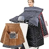 Electric Bikes Covers Outdoor Waterproof Motorcycle Winter Windproof Quilt Windproof Waterproof Fabric Plus Velvet Bicycle Warm Clothing Reflective Strip Design (Size : B) (C)