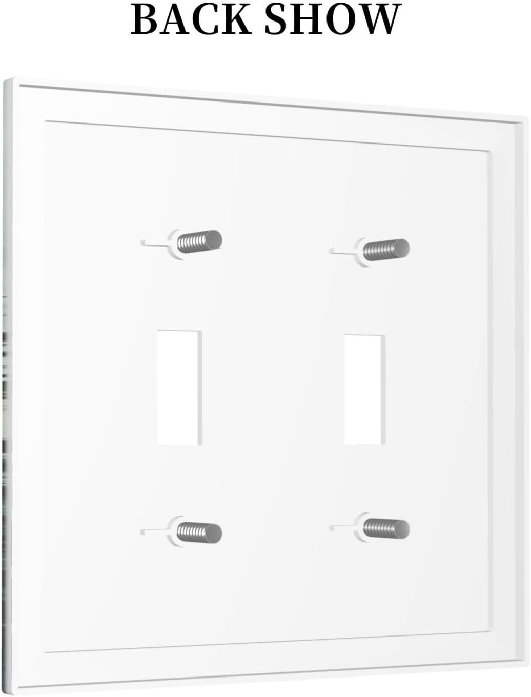 Forest Pinetrees Misty Landscape Nature Decorative Switch Plates 2 Gang Double Toggle Wall Plate Electrical Faceplate Outlet Light Switch Cover for Bedroom Farmhouse Decor