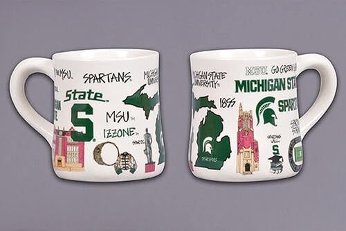 Magnolia Lane Taza con icono de Michigan State