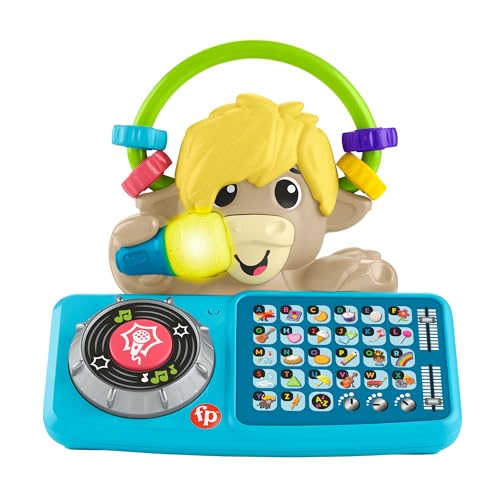 Fisher-Price Juguete Educativo para bebés y niños pequeños, Beat Bande ABC DJ-Yak Taylor con música interactiva y Luces para niños a Partir de 9 Meses, edición Alemana HYL30