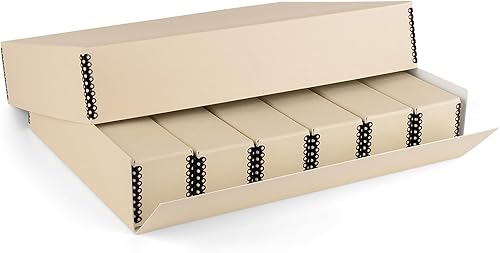 Miniatura 8 de Golden State Art, Estuche de almacenamiento de diapositivas de archivo, caja de archivos de metal sin ácidos, con capacidad para hasta 140