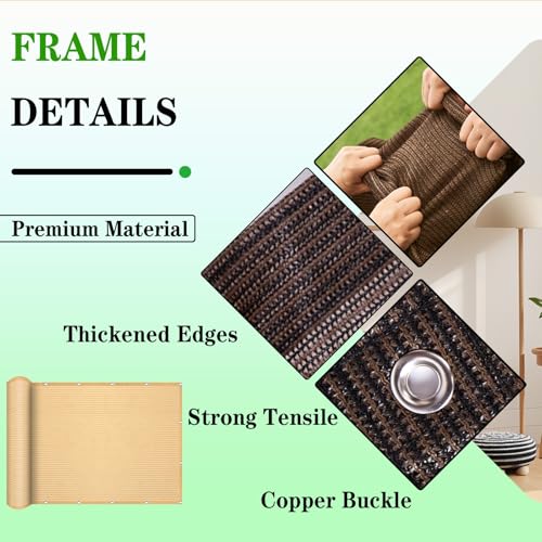 Voile ombrage avec oeillets protection solaire 3.8x6m
