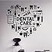 Adesivi Murali Rimovibili A Forma Di Cuore Per Cure Odontoiatriche Adesivi Murali Per Studio Dentistico Sfondo Art Decoration Vinile Wallpaper Art 61X57Cm