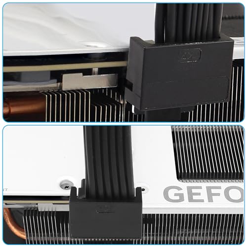Image of CERRXIAN 1FT ATX3.0 12VHPWR 90 Degree Angle Extension Cable,PCI-e 5.0 12VHPWR ATX3.0 600W 16 Pin Male to Up Angled Female Power Cable,for Graphic Card GPU 12+4pin RTX 3090Ti 4070Ti 4080 4090 (A-1FT)