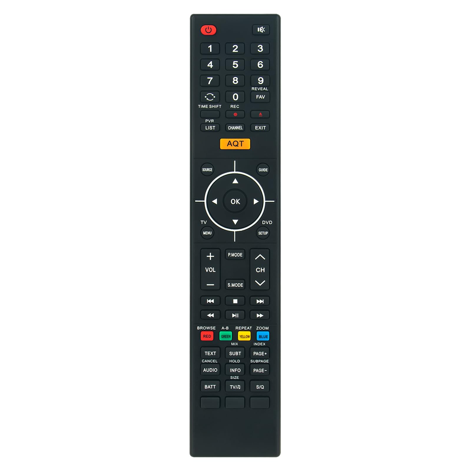 VINABTY RC2444601/01 313923818801 098GRABDPNTACR Mando A Distancia De Repuesto Compatible Con AOC LCD LED HDTV TV L19WA91 L42HA91 L26WA81 L19WA81