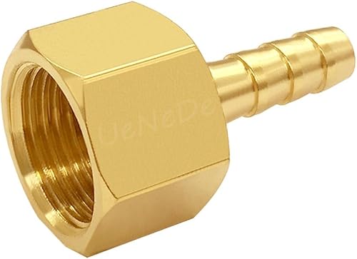 Miniatura 61 de 6 accesorios de púas de manguera de latón de 1/4 pulgadas NPT hembra a 5/16 pulgadas, conector adaptador de púas incluye 6 abrazaderas de acero
