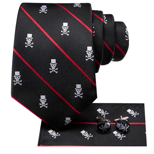 Image of Hi-Tie Men's Tie Sets Silk Paisley Striped Necktie Pocket Square Cuff-links Sets Wedding Business Holiday