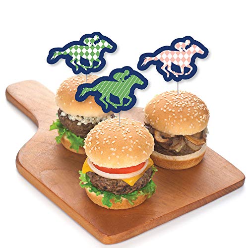Kentucky Horse Derby - Dessert Cupcake Toppers - Horse Race Party Clear Treat Picks - Set Of 24 #TOP2