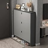 Zapatero que ahorra espacio, armario de almacenamiento independiente de alta capacidad con puertas plegables para dormitorios, pasillos y apartamentos