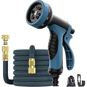 Tuinslang Uitbreidbare Slangpijp, 100 FT Uitbreidbare Tuinslang Anti-Leak Slang Pijpen met 10 Modi Waterspuitpistool voor Tuin (30m)