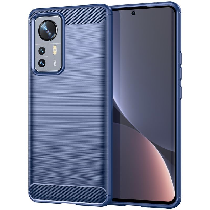 Image of Hybrid Carbon Fiber Back Case for Xiaomi Mi 12T Pro /Xiaomi 12T (Blue)