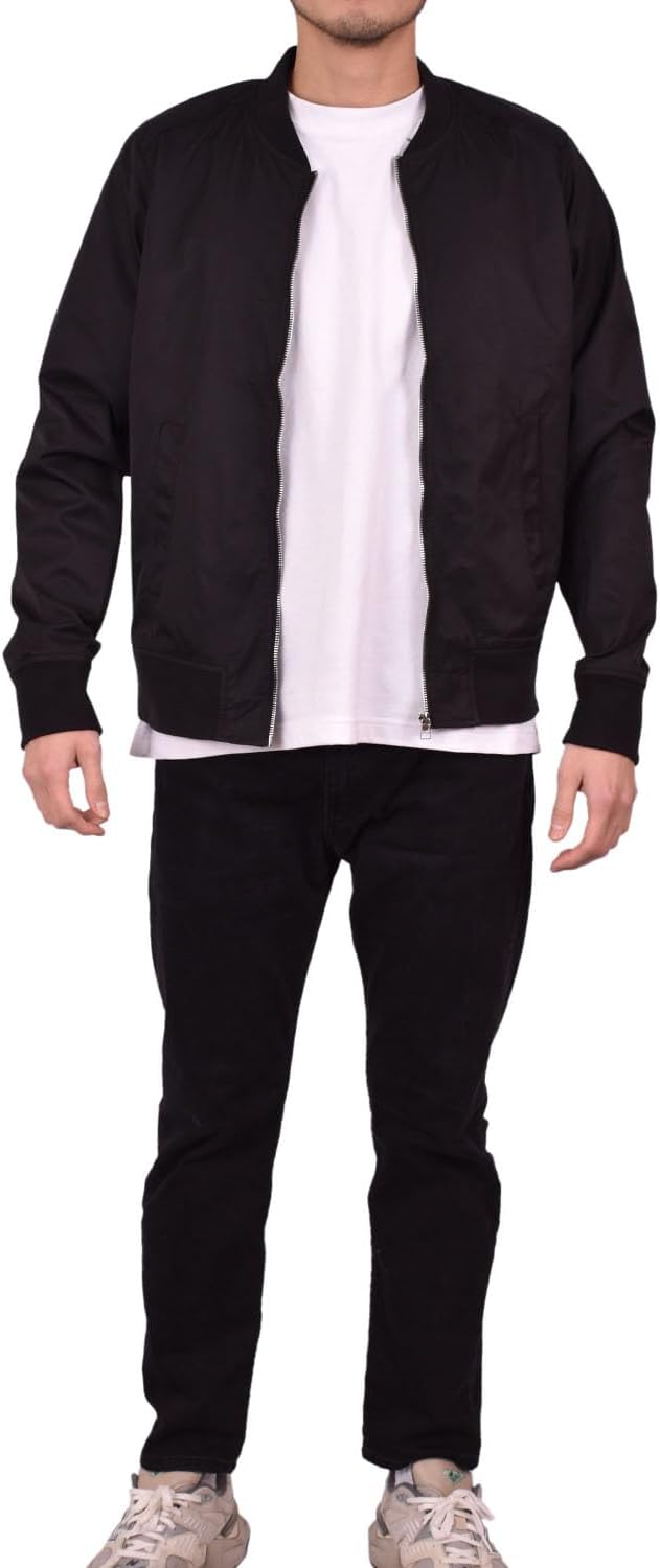 RIFLESSI Men's Slim Fit Lightweight Casual Varsity Bomber Jacket