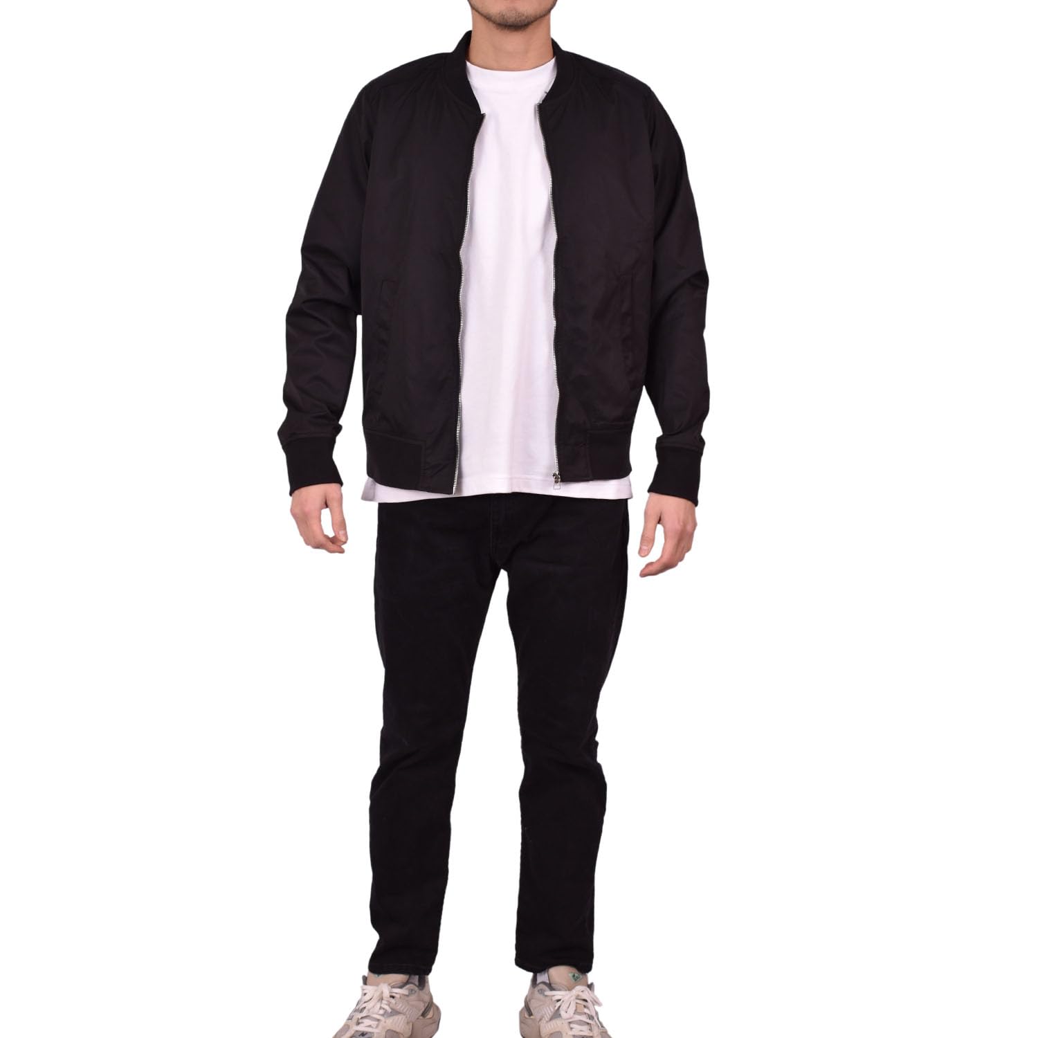 RIFLESSI Men's Slim Fit Lightweight Casual Varsity Bomber Jacket