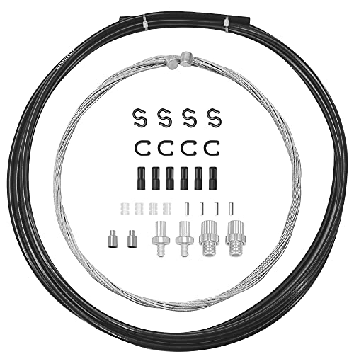 Simeiqi Bike Brake Cable Set For Mtb Bike Includes Brake Cable Brake Housing Cable End Caps Ferrules And O Rings #TOP29