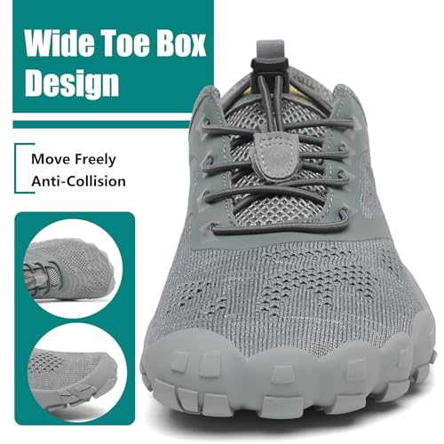 Image of SAGUARO Womens Mens Barefoot Shoes Minimalist Trail Runner Wide Toe Box Zero Drop Outdoor Cross Training Shoe