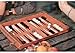 Sondergut Roll-up Portable Suede Deluxe Backgammon Game Set- Elegant Design - Pop-Up Playing Field - Ideal for RV Travel, Cruise, Airplane, Camping, Backpacking, Road Trips, Etc.