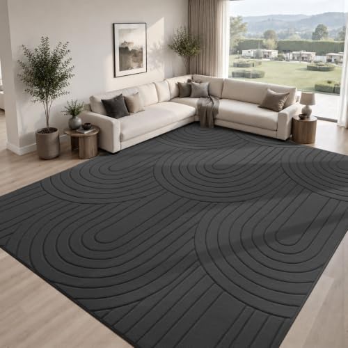Image of Sour Lemon Washable Rugs For Living Room,160x230cm Grey Rugs for Bedroom