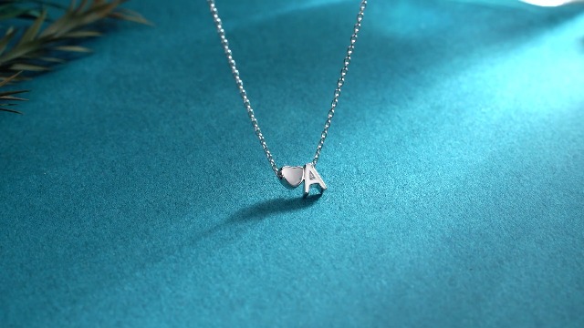 Collana Girocollo Argento 925 Cuore, Lettera E Perla | PoNaNa Argento - Foto 3