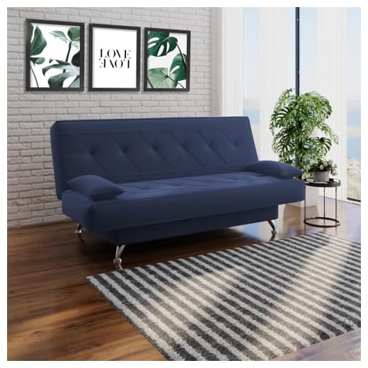 sofá cama 1,80m Íris Suede Azul Adonai Estofados