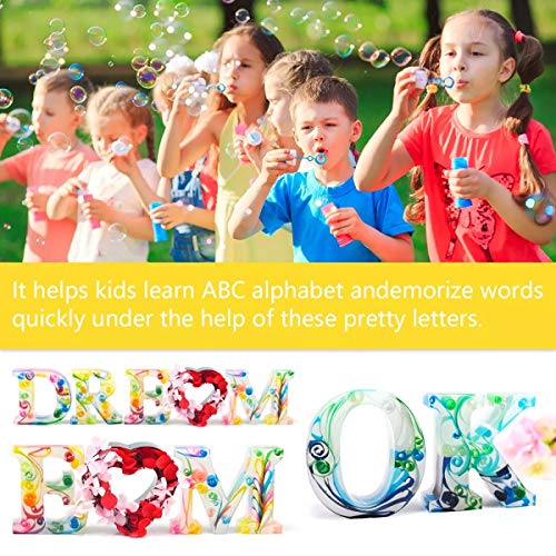 Alphabet Silicone Resin Molds Backward, Sturdy Letter Number Silicone Molds for Resin, Epoxy Molds for Making Keychain Pendant Jewelry, Necklace, Earrings, Craft Decoration