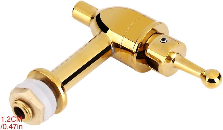 Faucet Tap, Copper Wine Beer Coffee Faucet with Zinc Alloy Handle, Bottling Bucket Spigot with Rubber Gaskets and Nut for Wine, Beer, Water, Beverage Drink (Gold 12mm)