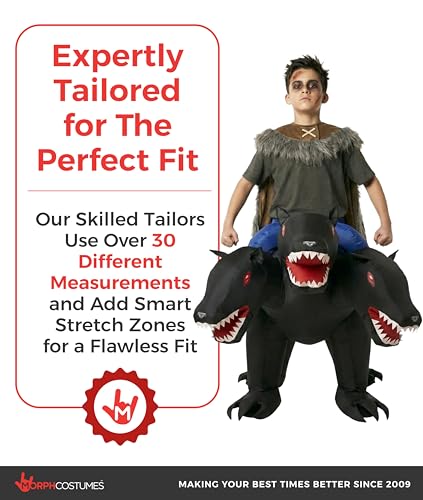 Disfraz Inflable Perro 3 Cabezas para Niños miniatura 4