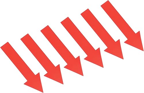 PATIKIL Adhesivo de flecha de 4 pulgadas, 4 hojas direccionales de PVC adhesivo extraíble para suelo de marcado de pared, color rojo