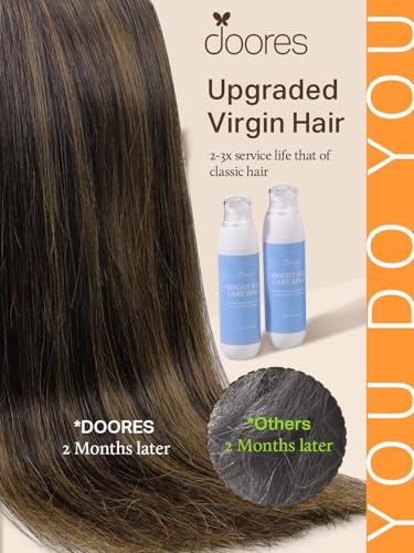 DOORES Tape in Hair Extensions Human Hair, Balayage Dark Brown to Chestnut Brown 50g 20pcs 18 Inch, Human Hair Extensions Natural Remy Straight Hair Skin Weft - Image 3