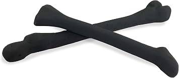 Ceramic Skeleton Bones for Indoor and Outdoor Fire Pits and Fireplaces | 2 Fireproof Ceramic Bones, 12 and 16 Inches Long | Black Color