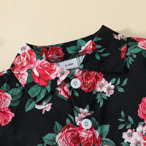 Conjunto de 2 piezas infantil transpirable con estampado floral colorido de verano 5