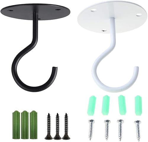 Miniatura 4 de Soporte de gancho de techo de montaje en pared para comederos de pájaros, linternas, campanillas de viento, macetas, soportes para toallas para baños