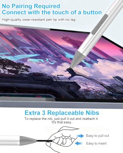 Lápiz capacitivo Surface Pro compatible con Surface Go Book y Laptop 5 5
