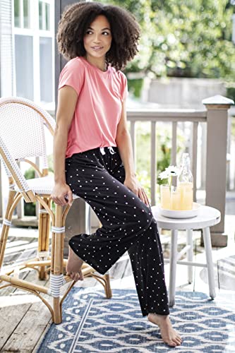 Hello Mello Signature Lounge Pants Womens Soft Pajama Bottoms Elastic Waistband Drawstring Tie - Under The Stars, Medium/Large #TOP7