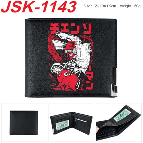 Anime Chainsaw Man Wallet Pu Leather Bifold Multi ID Card Credit Card Holder 32