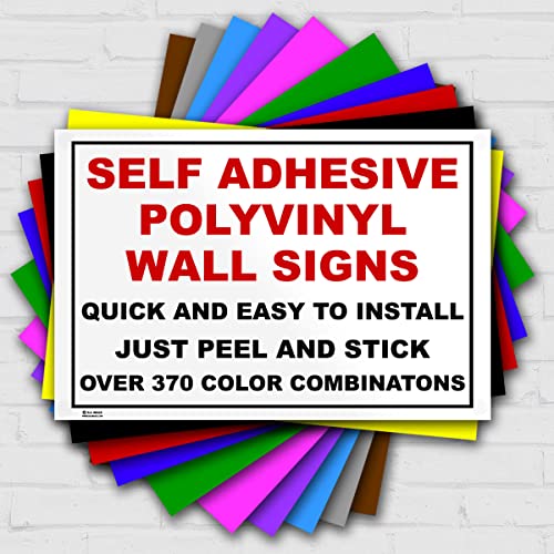 Personalized custom Poly Vinyl Wall Sign. Easy to install, just peel and stick. Schools, Businesses or Personal use. Multiple colors and sizes up to 54