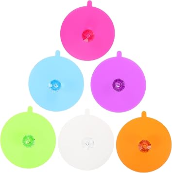 6pcs Silicone Cup Lid Drink Covers Mug Covers Household Cup Lids Silicone Mug Accessory for Drinks s Anti-leak s s