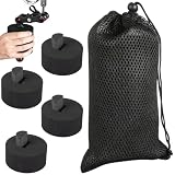 Generisch 4er Set Auftriebskörper für Unterwasserkamera - 117g Auftrieb pro Block - Ø 6,5cm Schwimmkörper für Tauch-Auftriebsarm - Inkl. Netzbeutel - Schwarz