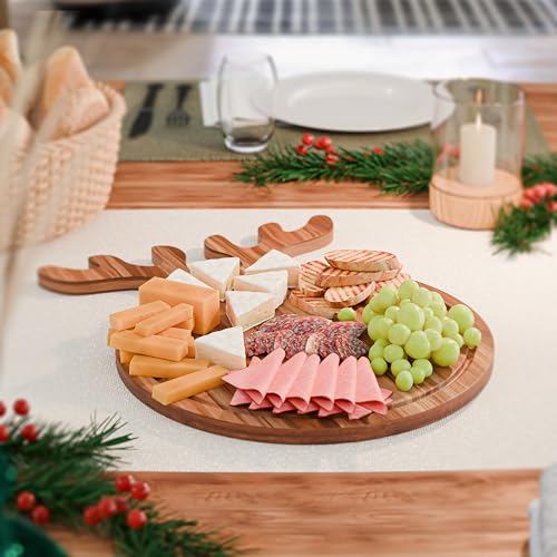 Tabla Navidad Ciervo Acacia 43x33 cm con Mango miniatura 6